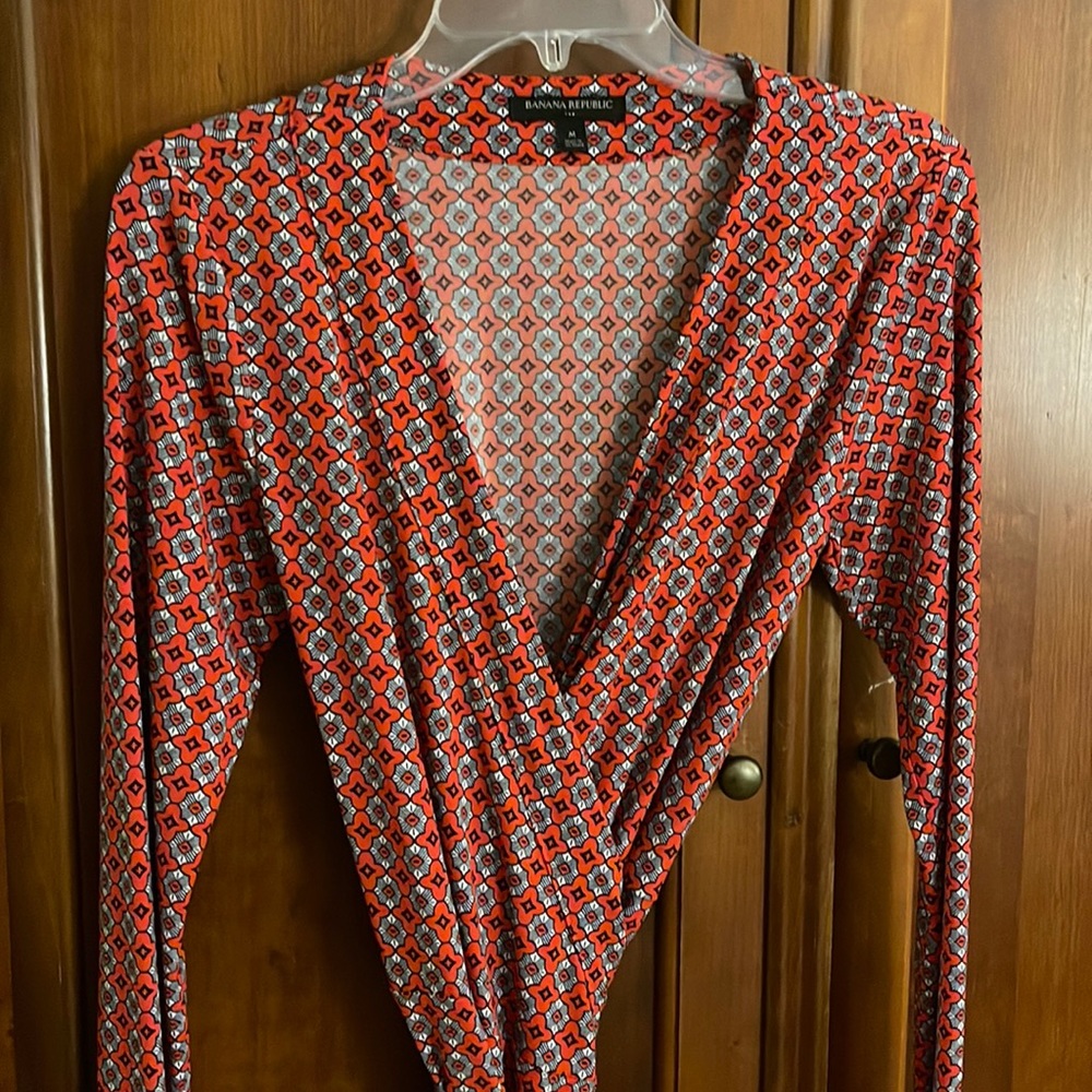 Banana Republic red wrap dress - size medium
